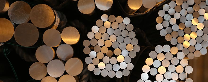 An image of special steel bundles of various sizes.