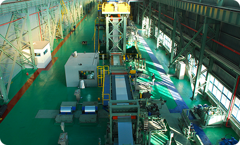 An image of inside SeAH Steel's Gunsan CCL 2 plant.