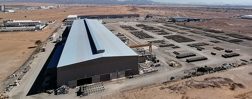 An image of a panoramic view of SeAH Steel UAE.